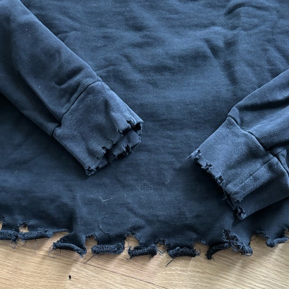 LF The Brand distressed black hoodie Size M - Picture 5 of 6